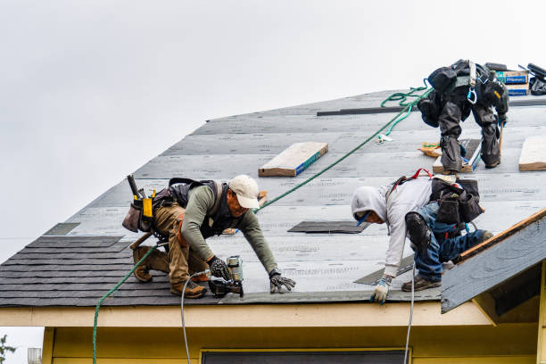 Professional Roofing technician working in New Midway, MD